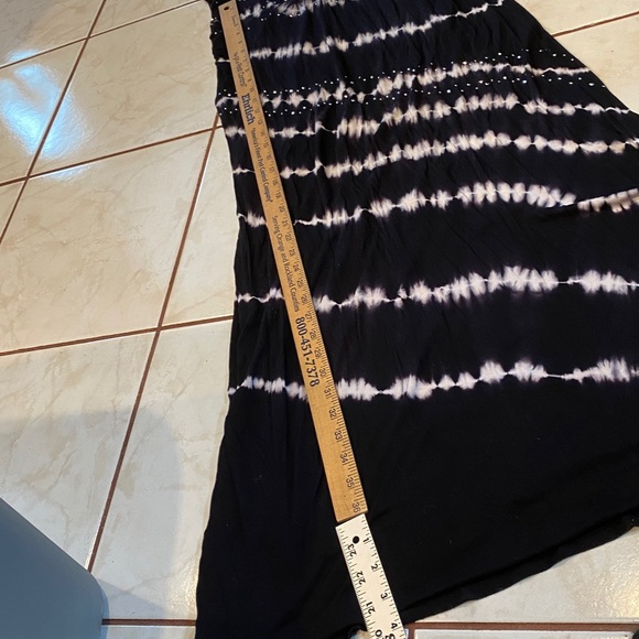 INC International Concepts B/W Tie-Dyed Very Long Maxi Dress - Picture 7 of 7